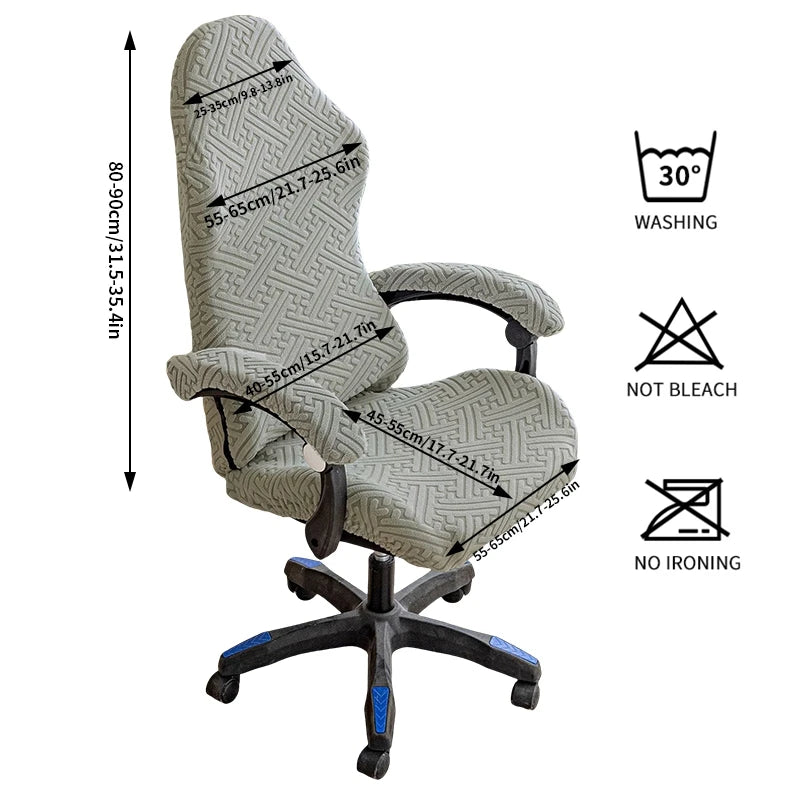 Jacquard Gaming Chair Covers Elastic Office Chairs Cover Armchair Slipcover Computer Chair Slipcovers with Armrest Covers