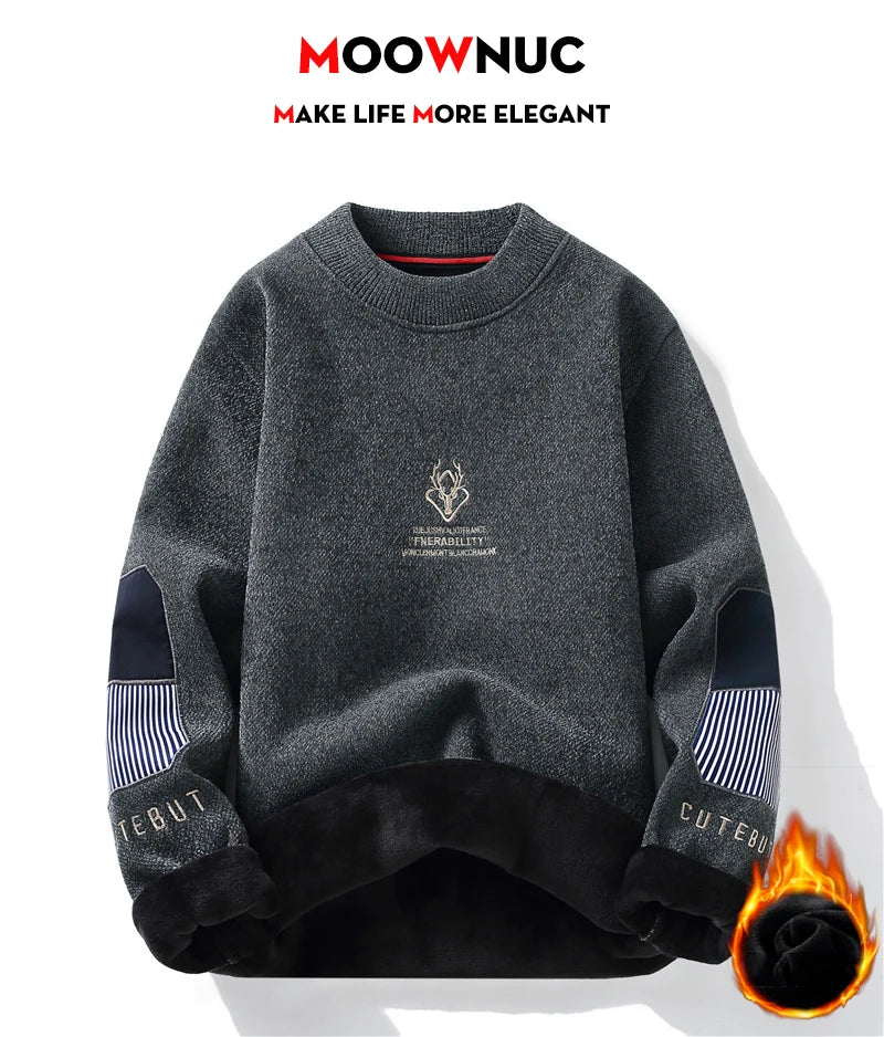 Pullovers Sweater For Men Men's Clothing Men's Sweat-shirt Spring Casual Streetwear Knit Autumn Fashion Hombre Warm Solid Male