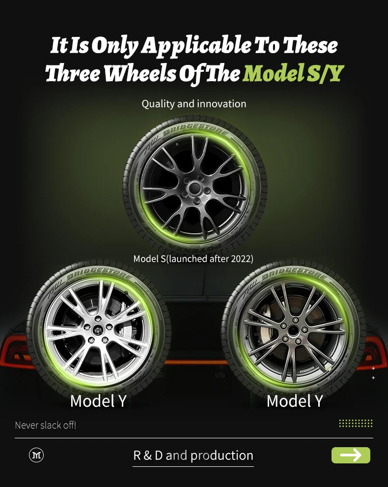 4PCS Hubcap Design for Tesla Model S（2022-2024）/Model Y （2020-2024）19 Inch Wheel Cover Performance Full Rim Hub Cover Accessorie