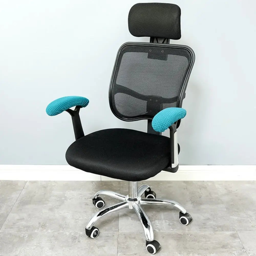 1Pair Chair Armrest Pads Elbow Relief Knitted Elastic Fabric Armrest Gloves Anti-Slip Sleeve Pack Chair Cover For Office Chairs