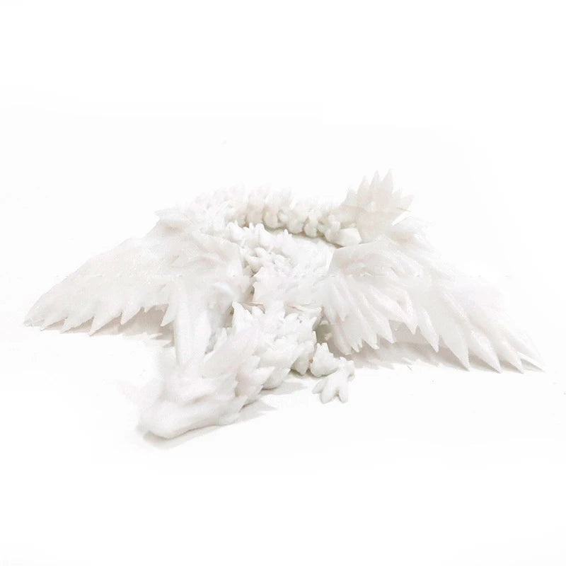 3D Printed Dragon Feathered Wyvern Dragon Articulated Fidget Dragon Home Office Decor Desktop Pet Desk Toy