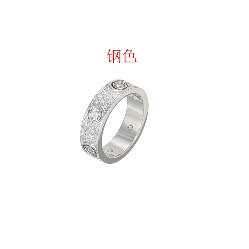 luxury jewelry Titanium steel couple love ring babysbreath Rings Women's jewelry trending accessories