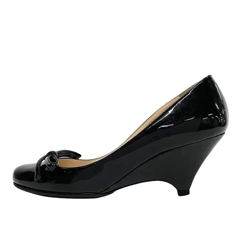 Women's Shoes 2025 Hot Sale Shallow Women's High Heels Fashion Butterfly-knot Solid Office and Career New Round Toe Heels Women