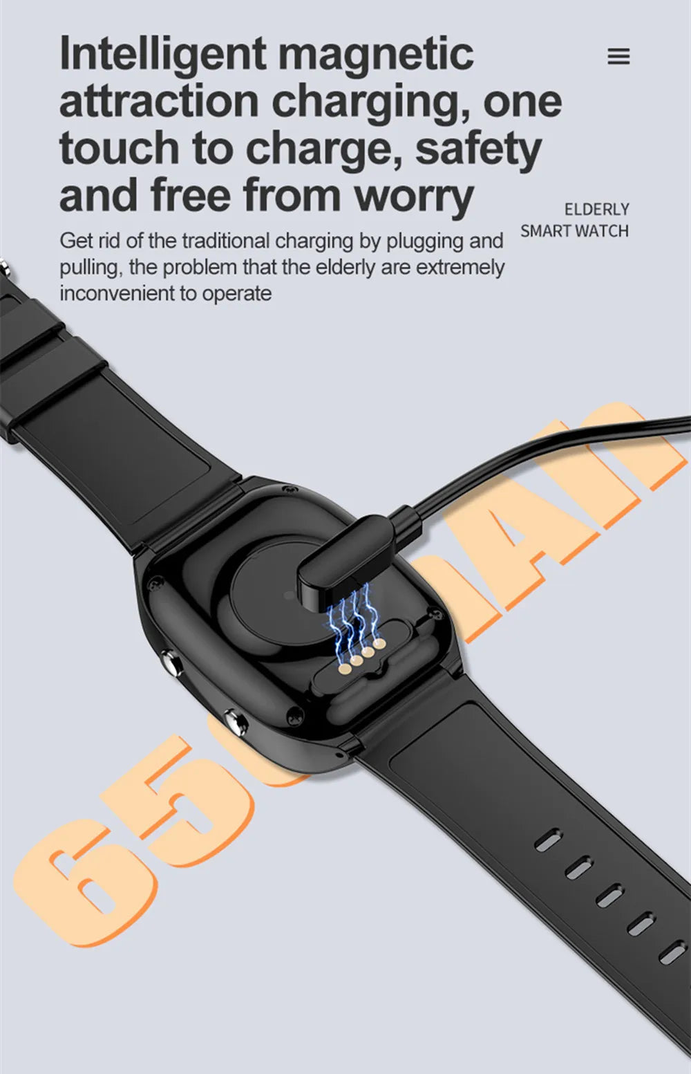 Smart Watch For Old People Elderly Smart Watch For Seniors Health Fall Detection Watch 4G Sim Card SOS Emergency Calls GPS GK8