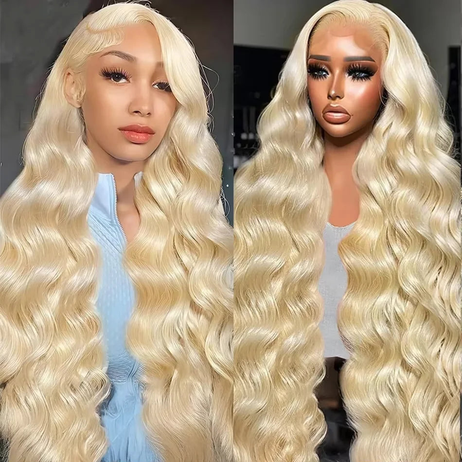 13x6 Body Wave Transparent Hd 42 46 Inch 613 Honey Blonde Lace Frontal Human Hair Wig 200 Density Brazilian 13x4 Lace Front Wig