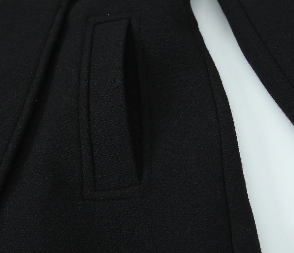 Woolen Coat Fall Fashion Black Long Coat Elegant And Pretty Women's Coats American Retro Autumn Outerwear Urban Coats