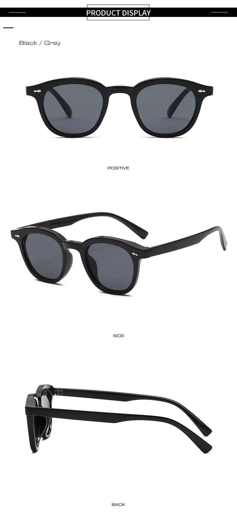 SHAUNA Ins Popular Trending Small Round Sunglasses Fashion Nail Glasses UV400