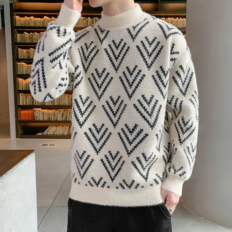 Pullovers Male Long Sleeve Autumnr and Winter Korean Style Knitwear Harajuku Clothing Deals 2025 Y2k Top Men's Knit Sweater