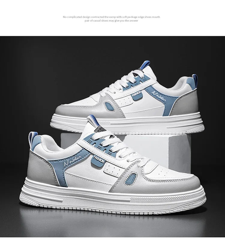 Men's shoes: Breathable, trendy, versatile, thick-soled white sneakers, sportswear, casual shoes, and board shoes