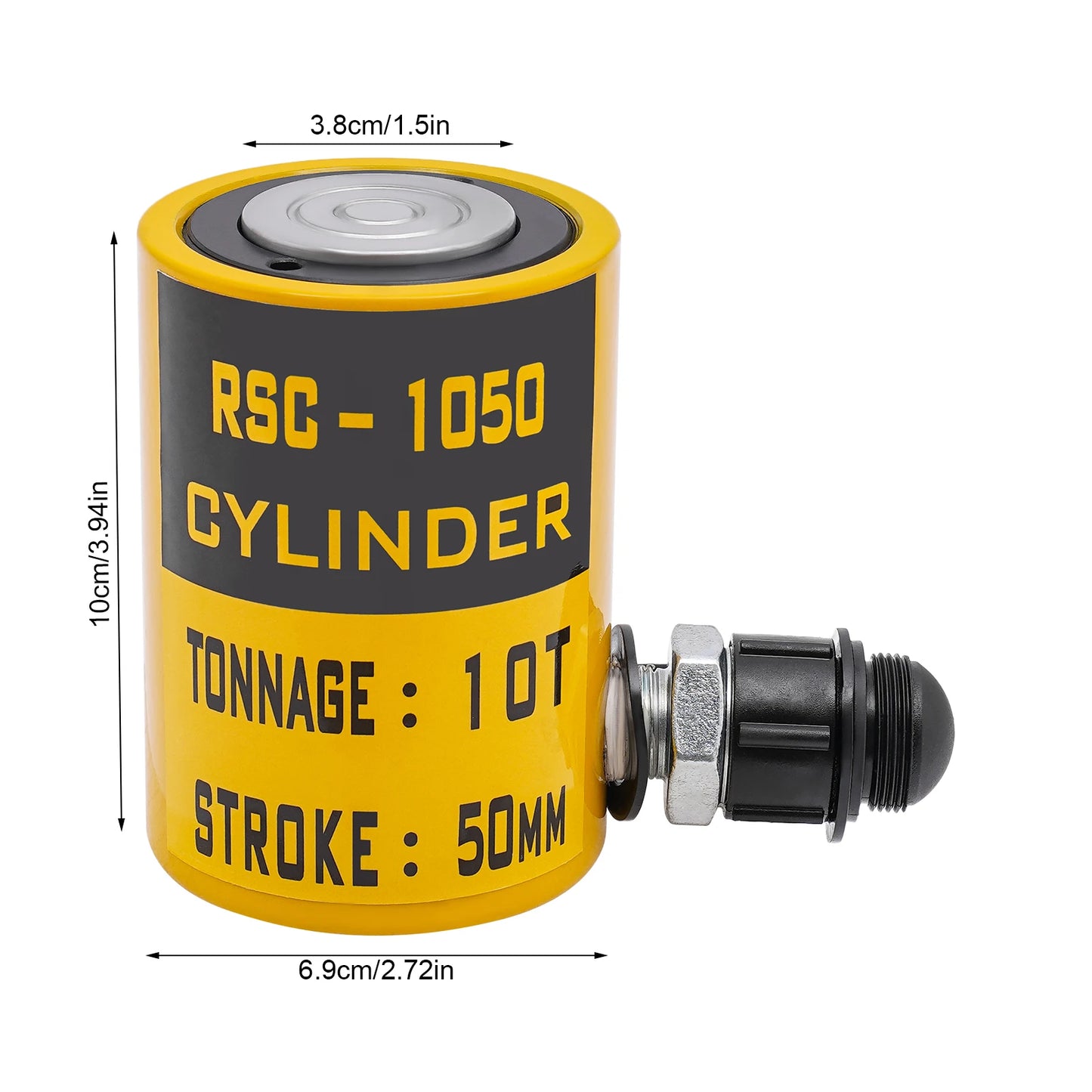 10T Hydraulic Cylinder Jack Solid Jack Hydraulic Lifting Cylinders 50mm/2in Stroke
