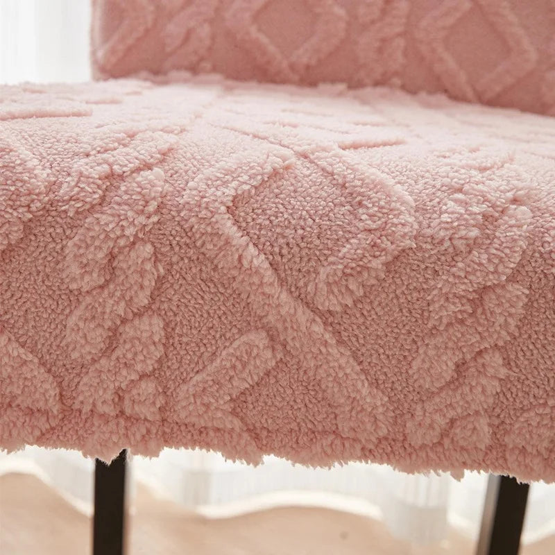 Thick Dining room Chair Cover Jacquard Plush Stretch Chair Slipcovers Solid Color Office Chairs Covers for Living Room Wedding
