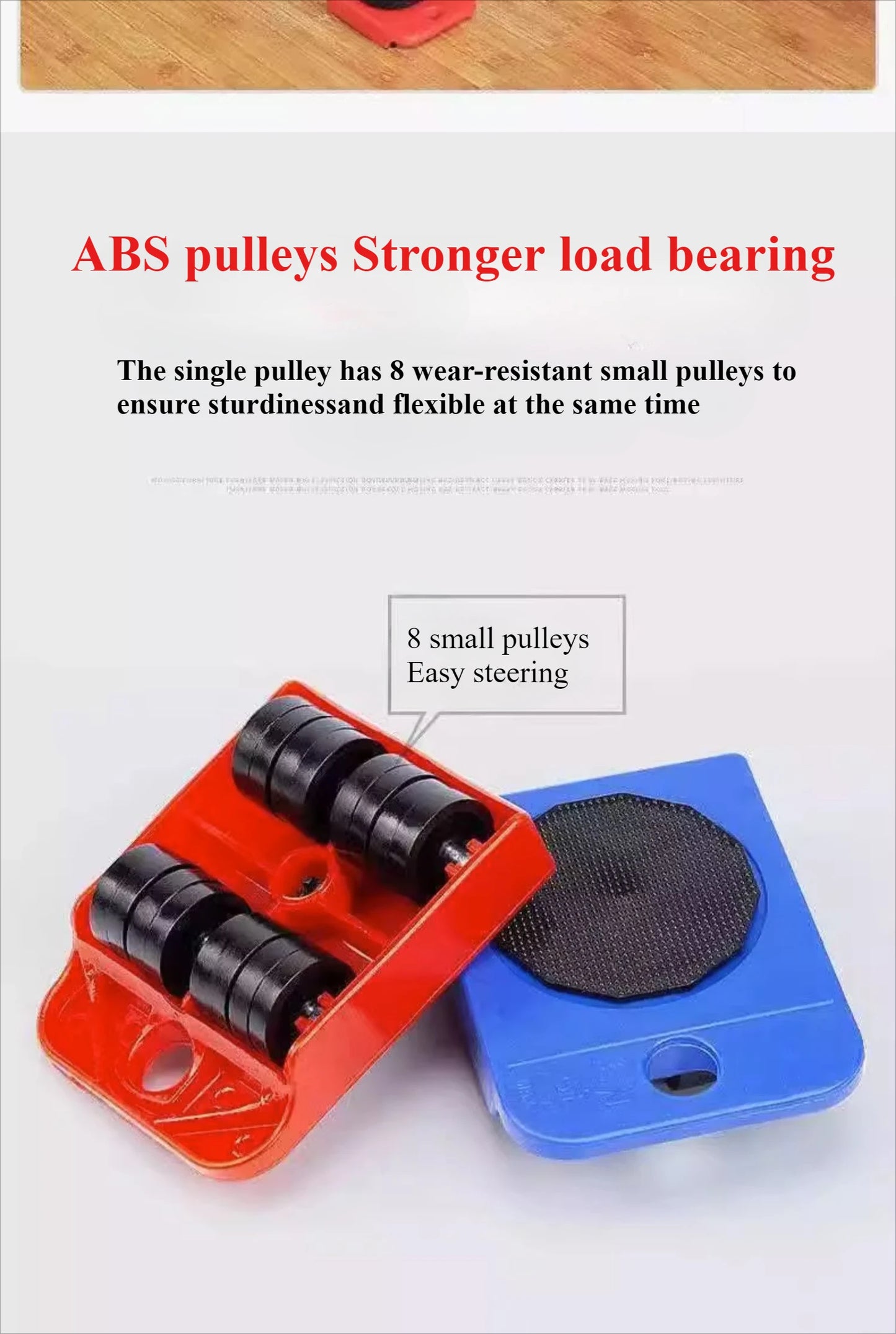 1Set Heavy Duty Furniture Lifter Mover Roller with Wheel Bar Moving Device Lifting Helper Furniture Moving Transport Tool