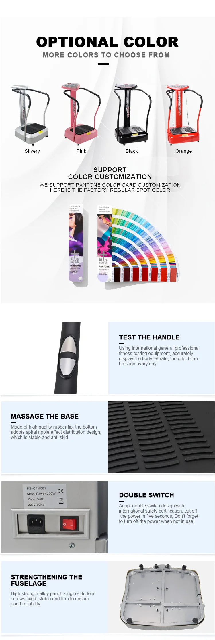 Indoor Home Gym Equipment Whole Body Lose Weight Slimming Platform Massage Smart Vibration Machine With Screening