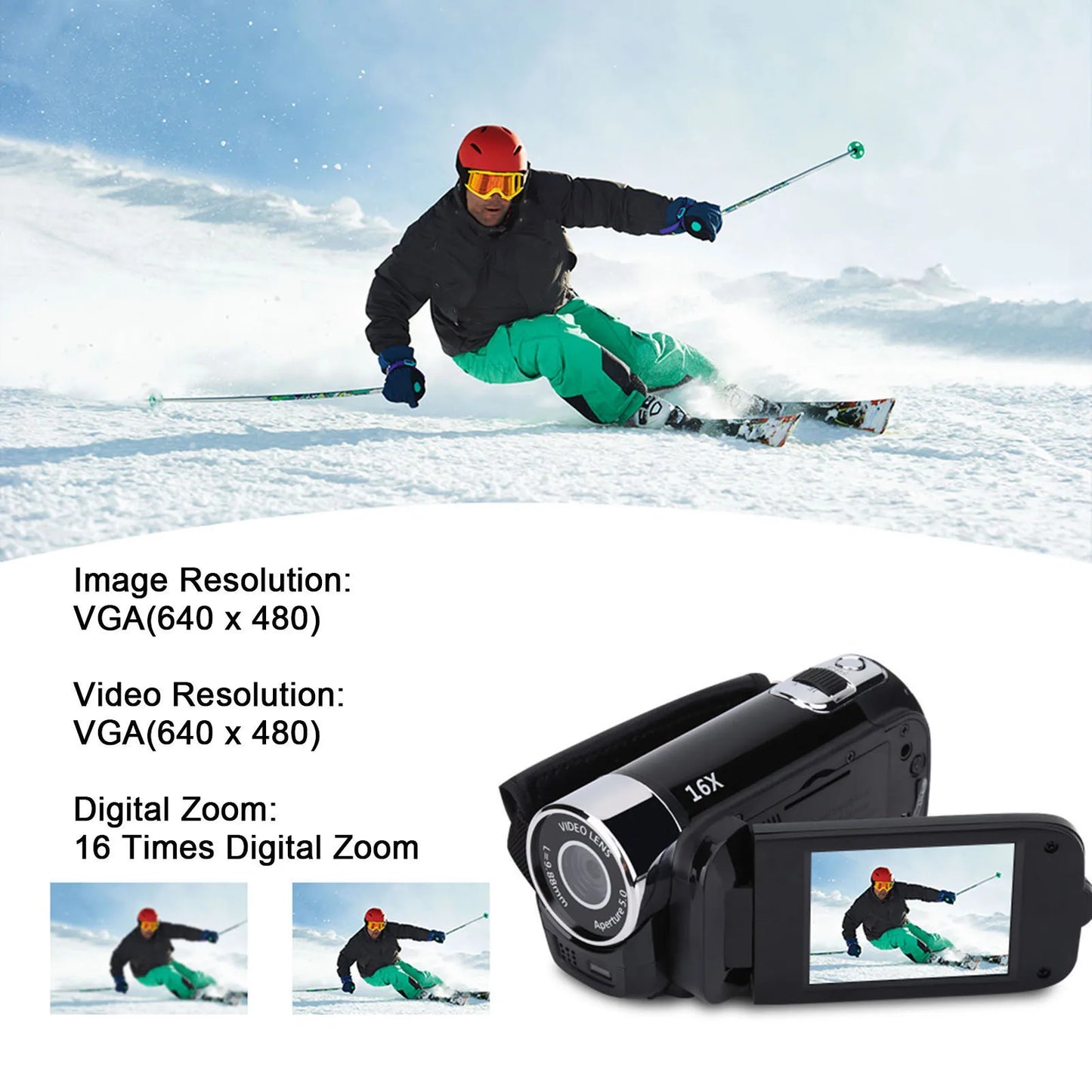 DV Camera Digital Camcorder HD Video Camera Full HD Rotation 16X High Definition Digital Camcorder Video DV Camera Digital DV