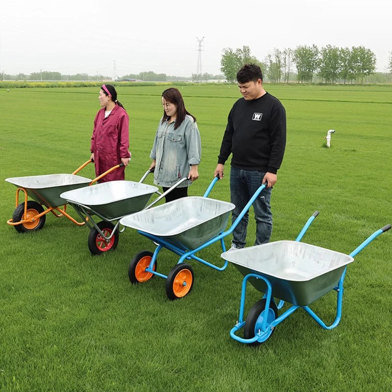 Hot Sale Metal Wheelbarrow With Pneumatic Wheels For Garden And Construction Use Building Equipment For Farm Tools