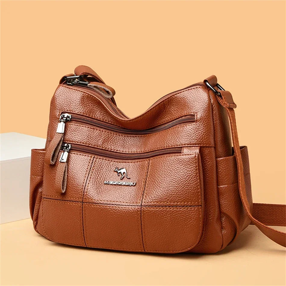 Women Embroidery Tote Bag High Quality Leather Ladies Handbags 2024 Women Shoulder Bag Small Crossbody Bags For Women Sac a Main