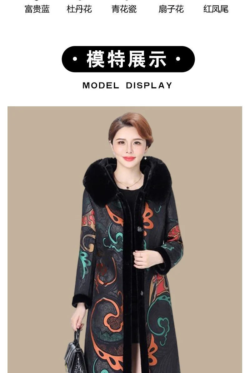 Fur Coat For Women Wearing Both Sides and Fur Integrated Coat 2023 New Loose Mother's Clothing Thickened and Warm Long Coat For