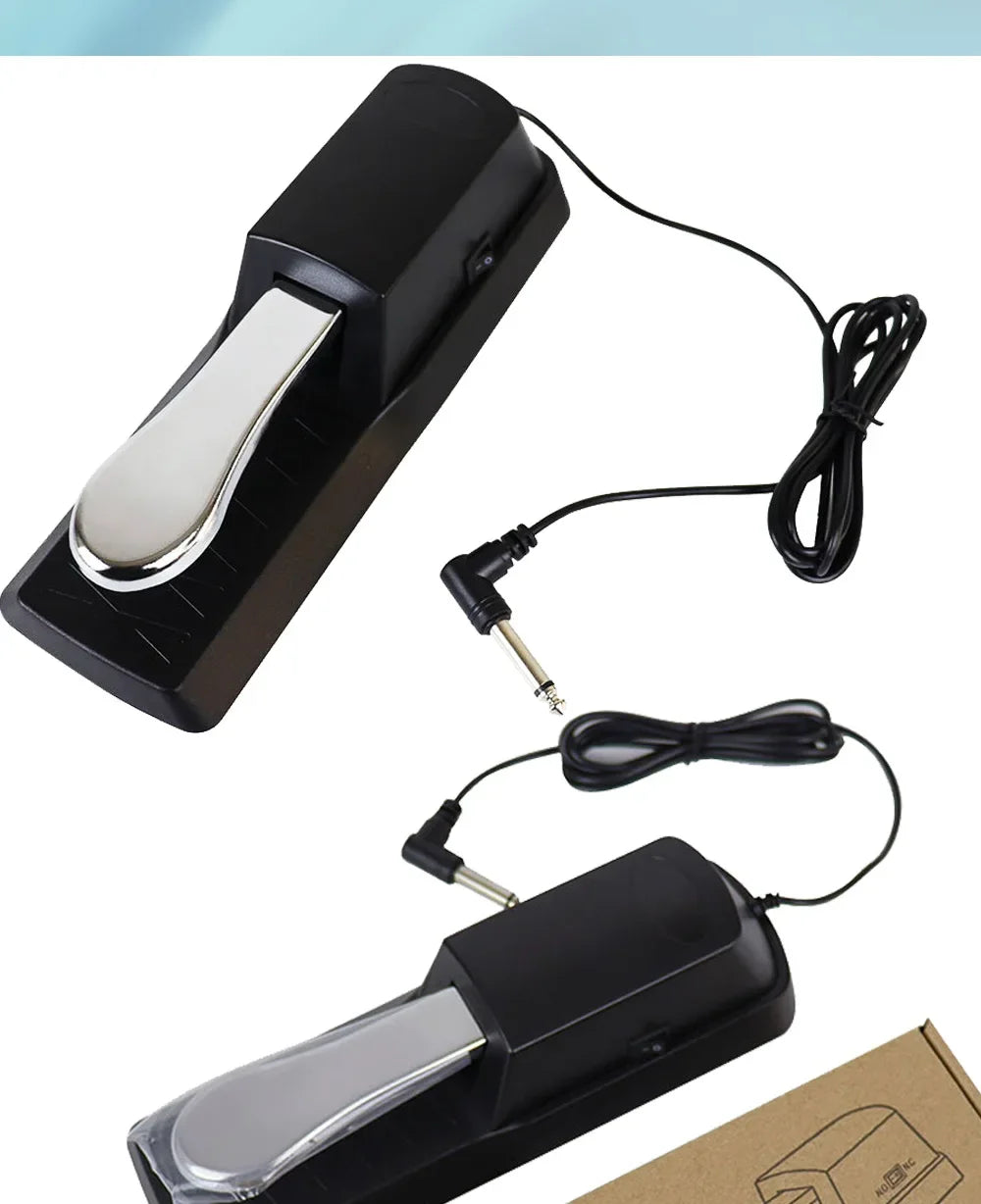Piano sustain pedal, electronic organ, digital synthesizer switch, metal foot pedal, universal musical instrument accessories
