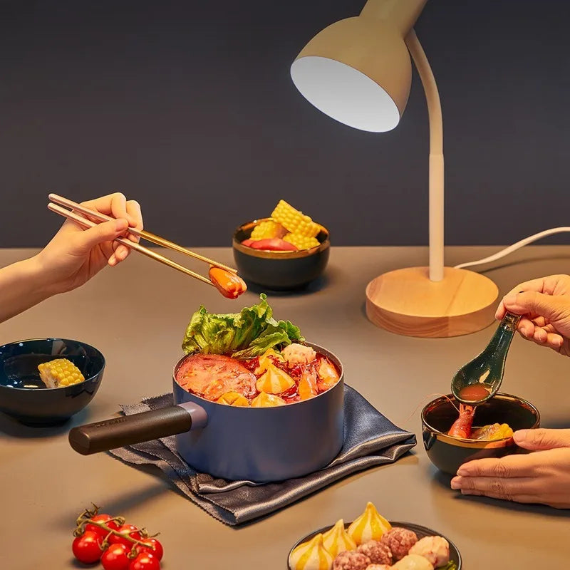 COOKER KING Spot Goods 16cm Milk Pot Medical Stone Coating Soup Pot Stainless Steel Cooking Noodles Stew Pot Boiling Congee Pan