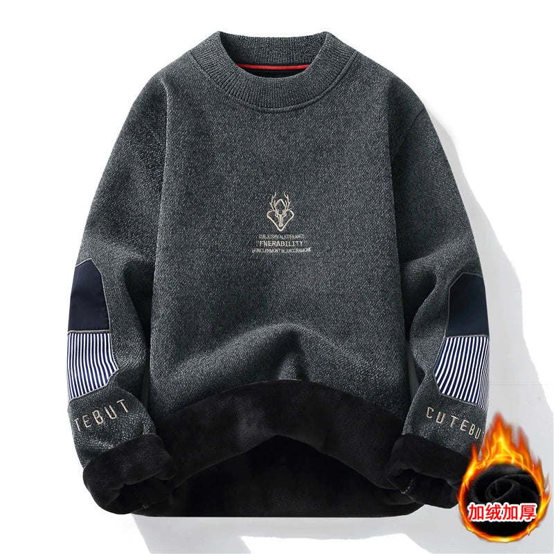 Pullovers Sweater For Men Men's Clothing Men's Sweat-shirt Spring Casual Streetwear Knit Autumn Fashion Hombre Warm Solid Male