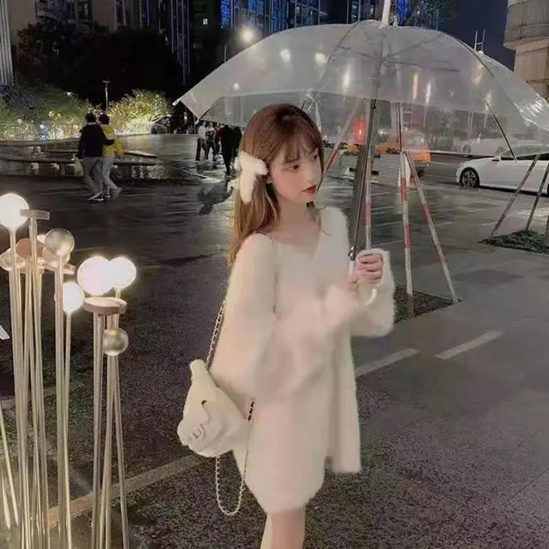 Pullovers Women Tender Loose Harajuku Chic Stylish Femme Korean Style Student Soft Elegant Aesthetic All-match Friends Casual