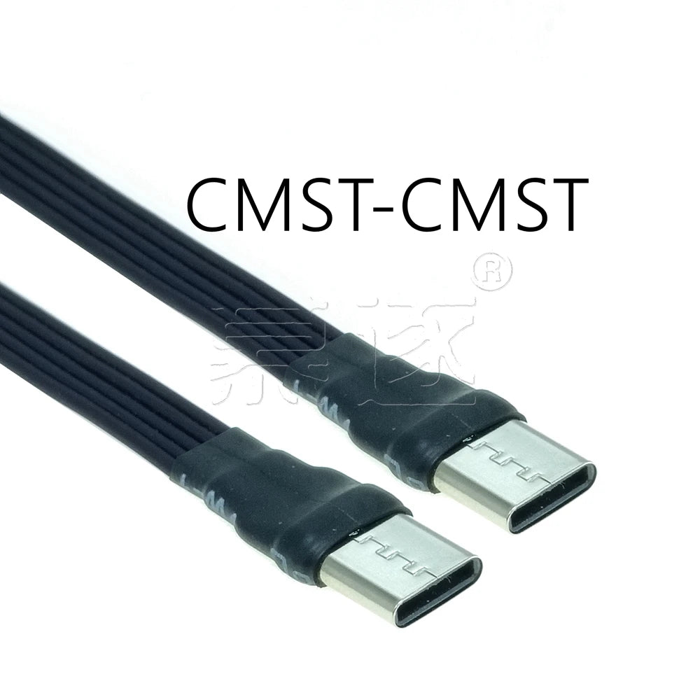 5CM 10CM 20CM 30CM 50CM 100CM USB 2.0 Type C to Type C Extension Cable 90° Adapter FPC FPV Band Flat USB C Cable 3A 5CM-100CM