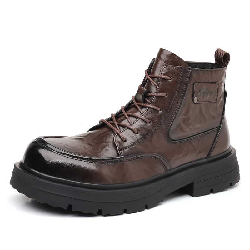 2025 Autumn Boots Men's British Style Workwear Shoes Casual Popular Men's And Women's High-Top All-Match Men's Shoes