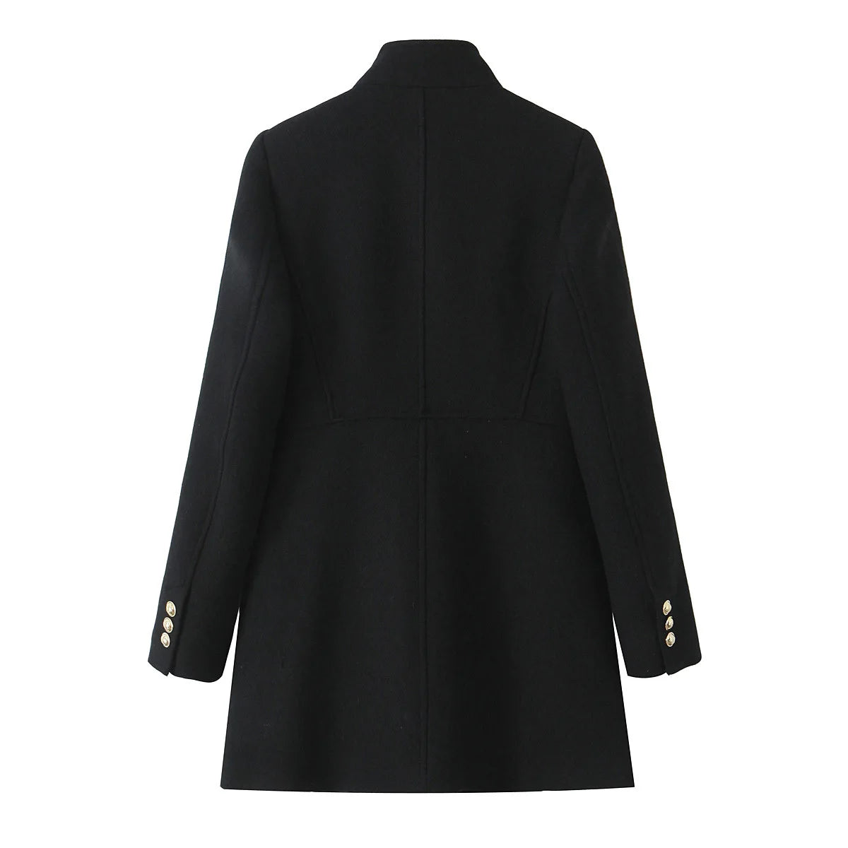 Woolen Coat Fall Fashion Black Long Coat Elegant And Pretty Women's Coats American Retro Autumn Outerwear Urban Coats