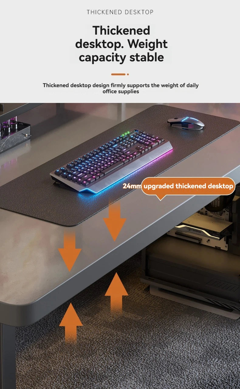 Computer desk, desktop, home bedroom, student learning, writing, internet network, red e-sports desk, rental house, simple offic
