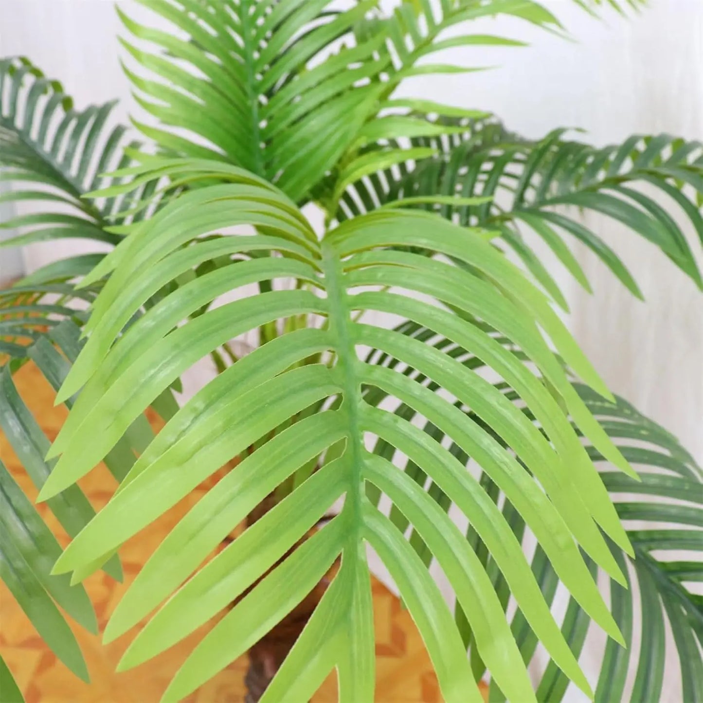 2pcs Artificial Palm Tree with 15pcs Leaves 210cm Tall Large Artificial Plants for Living Room Balcony Home Wedding Party Decor