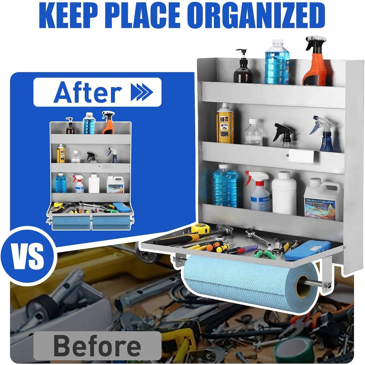Wall Mounted Tool Tray, Storage Trailer Tool Cabinets, Small Wall Mounted Steel Cabinets Adjustable Shelves For Garages