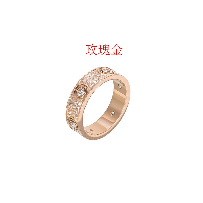 luxury jewelry Titanium steel couple love ring babysbreath Rings Women's jewelry trending accessories