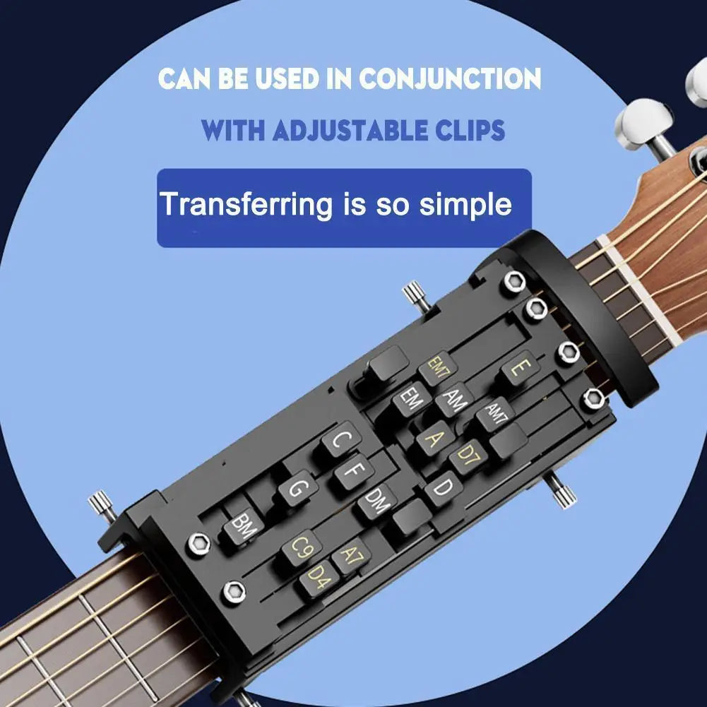 Guitar Aid Chords,Portable Guitar Learning System Teaching Beginner Trainer Practice Tools for Beginners Friends Family Adults