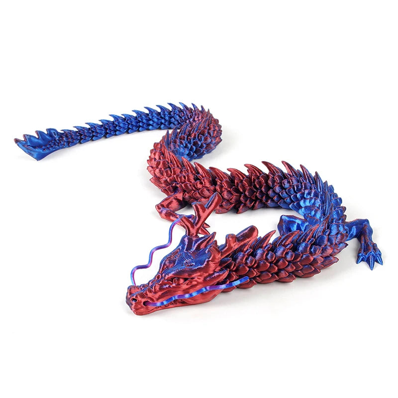 3D Printed Dragon Feathered Wyvern Dragon Articulated Fidget Dragon Home Office Decor Desktop Pet Desk Toy