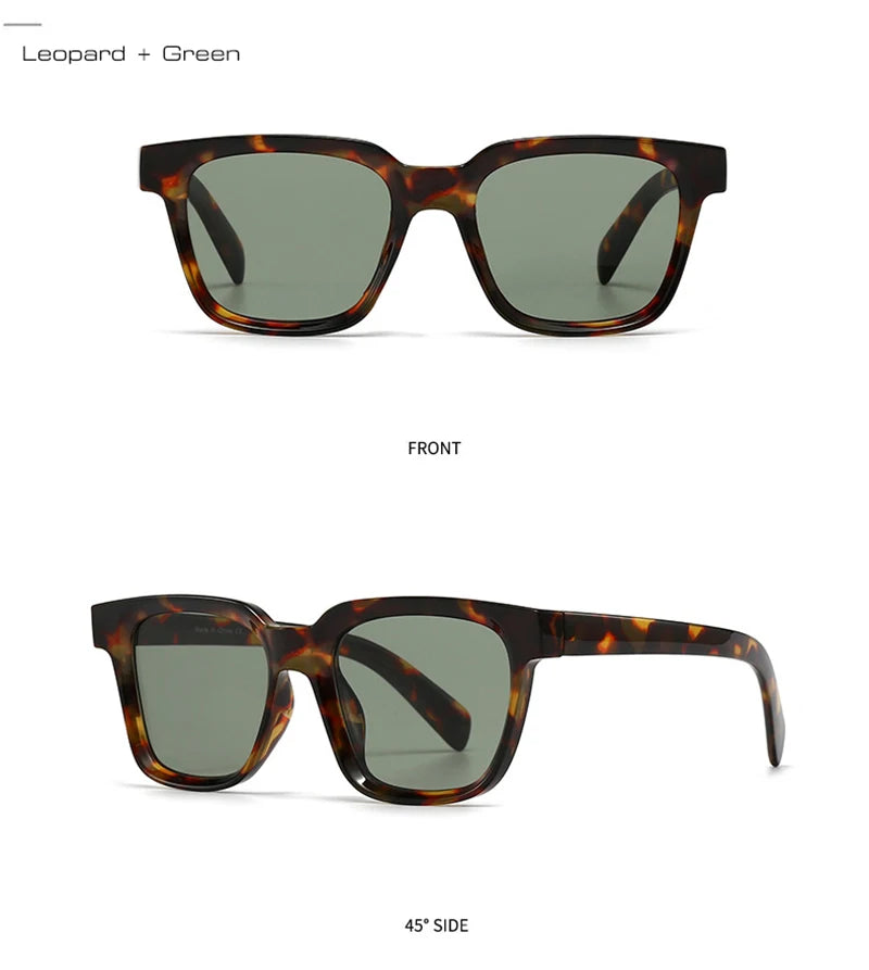 SHAUNA Retro Square Sunglasses Women Shades UV400 Fashion Men Trending Sun Glasses