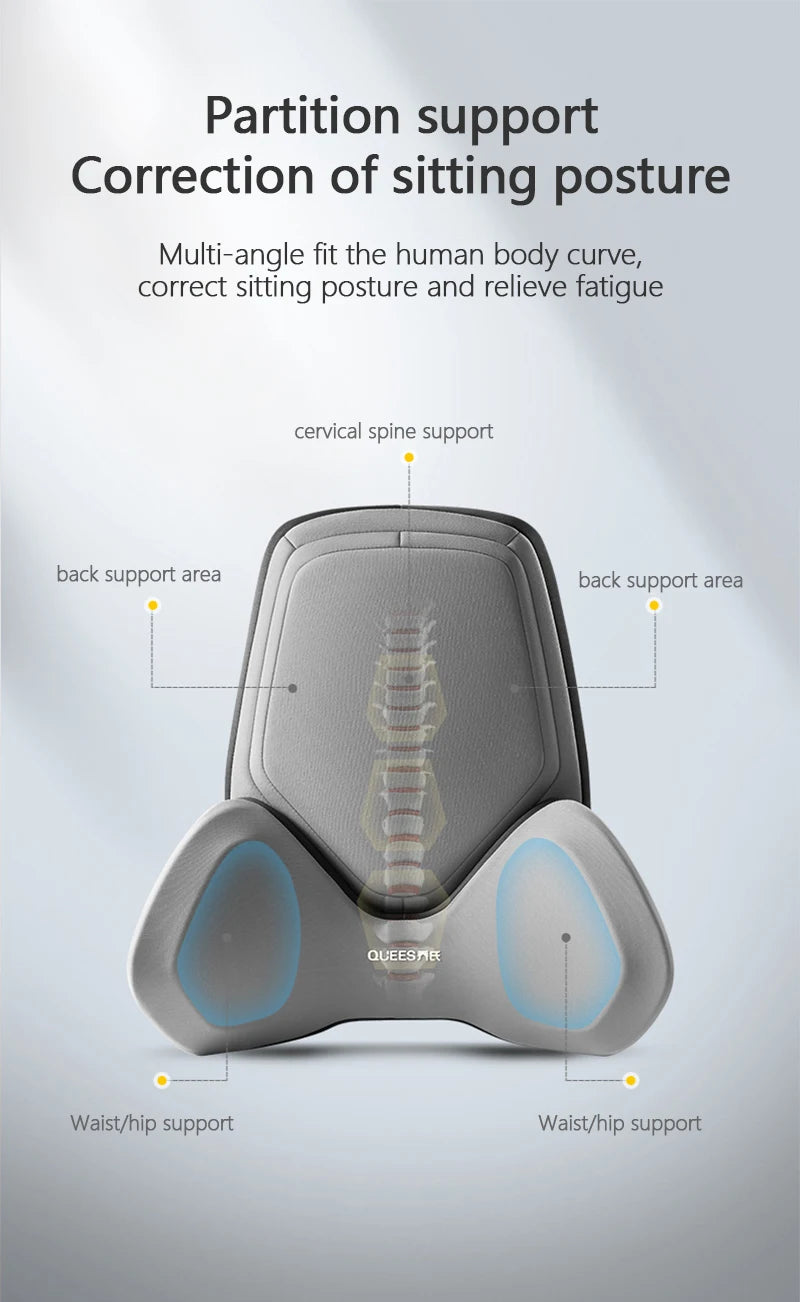 Car Headrest Pillow Auto Neck Cushion Car Back Lumbar Waist Pillow Slow Rebound Guard Head Support for Universal Car Supplies