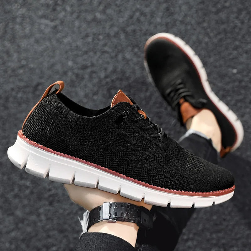 Men Casual Shoes Breeze Stylish Oxfords Fashion Formal Business Urban Breathable Shoes for Male Non Slip Dress Sneakers for Man