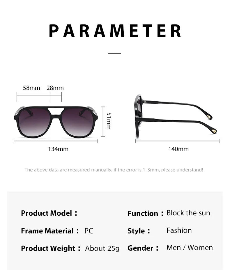 SHAUNA Trending Pilot Sunglasses UV400