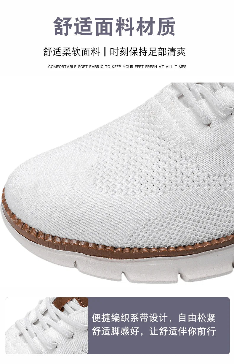 Men Casual Shoes Breeze Stylish Oxfords Fashion Formal Business Urban Breathable Shoes for Male Non Slip Dress Sneakers for Man