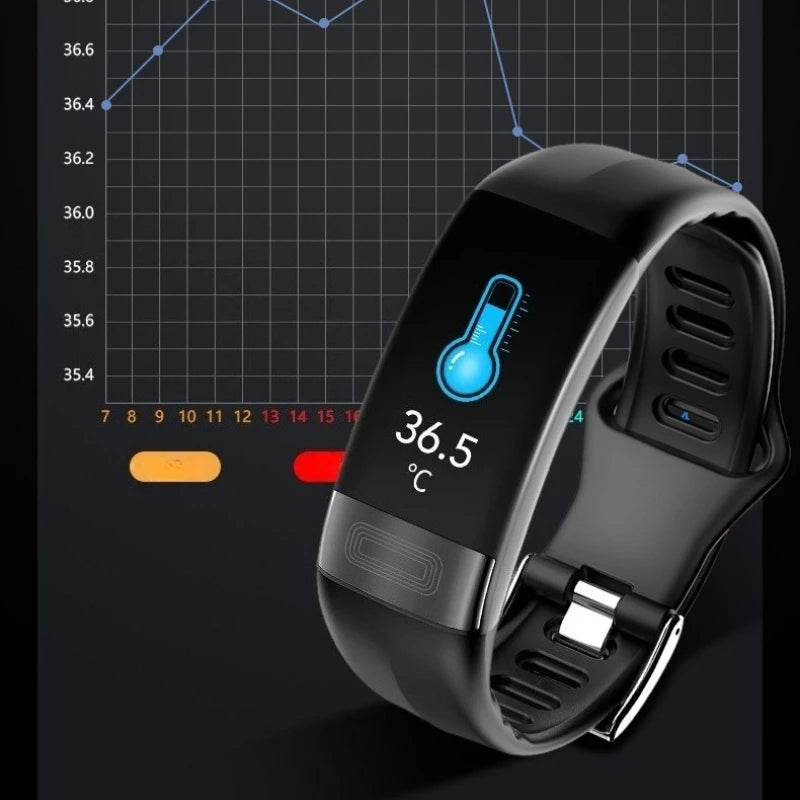 Elderly Smart Bracelet Health Tracker ECG Blood Pressure Body Temperature Waterproof Multi Functional Bracelets Suitable Android
