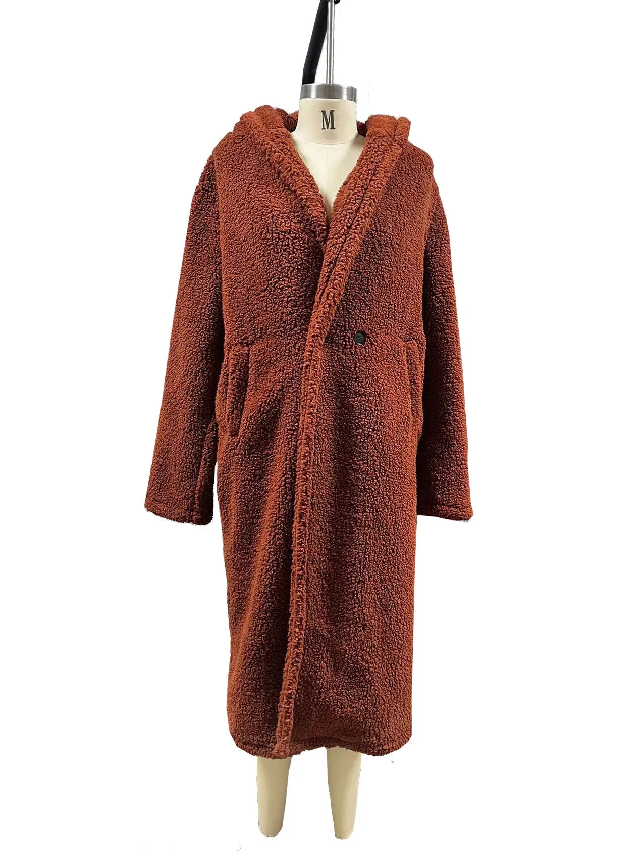 Hooded Coats Long Coat Women Work Turn Down Collar Warm Thick Work Trench Streetwear Elegant Jackets Open Stith Autumn Winter
