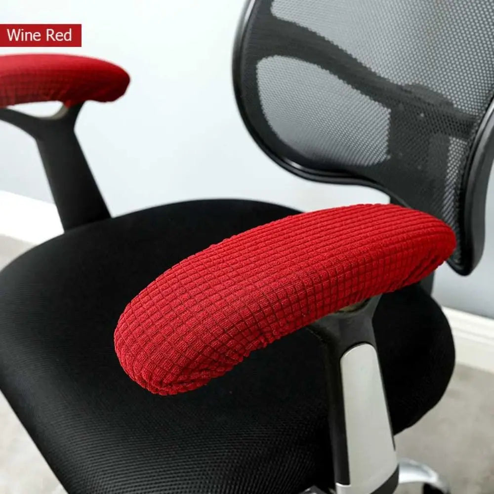 1Pair Chair Armrest Pads Elbow Relief Knitted Elastic Fabric Armrest Gloves Anti-Slip Sleeve Pack Chair Cover For Office Chairs