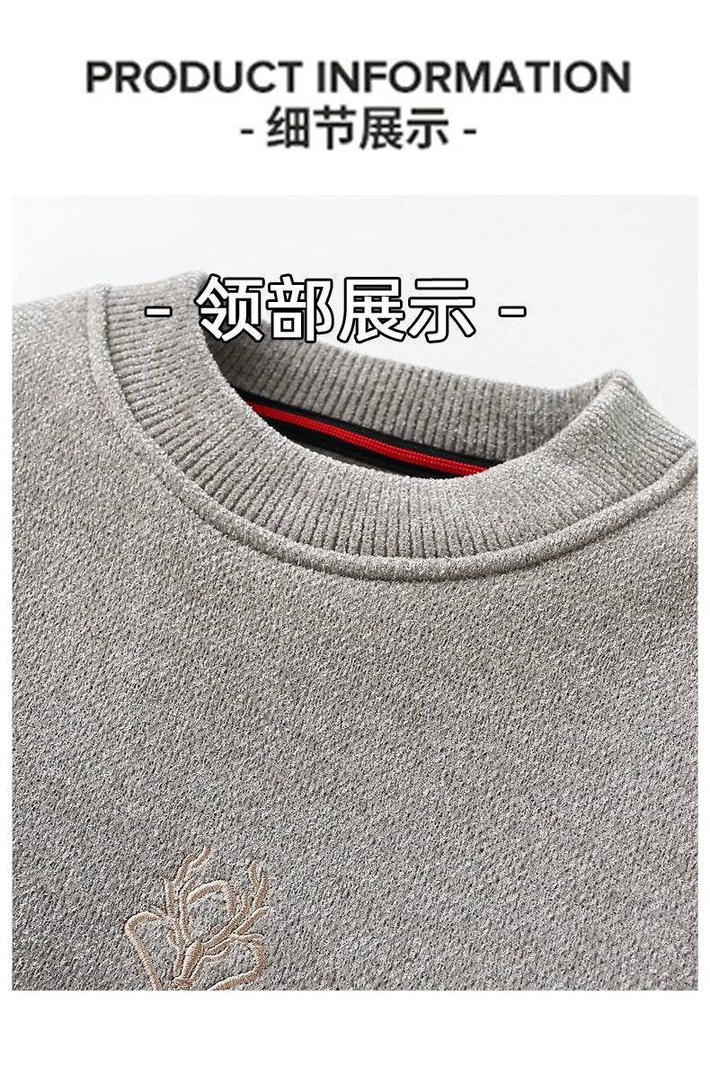 Pullovers Sweater For Men Men's Clothing Men's Sweat-shirt Spring Casual Streetwear Knit Autumn Fashion Hombre Warm Solid Male