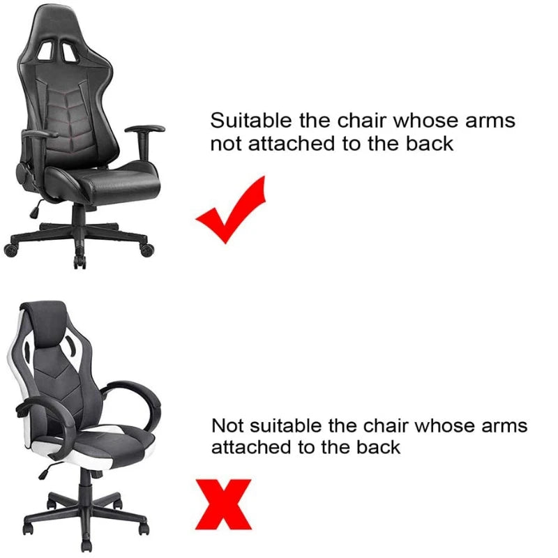 Jacquard Gaming Chair Covers Elastic Office Chairs Cover Armchair Slipcover Computer Chair Slipcovers with Armrest Covers
