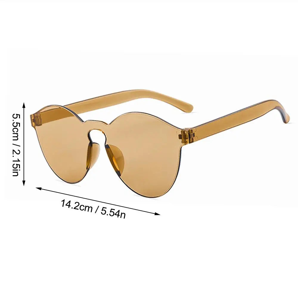 One-piece Frameless Sunglasses Women  Fashion Gradient  Sun Glasses Trending Eyewear