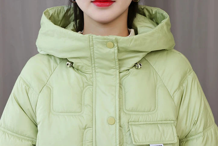 Coats New In Winter Puffer Hooded Coat For Women 2025 High Quality Parkas Demi-season Black Promotion Padding Woman Down Jacket