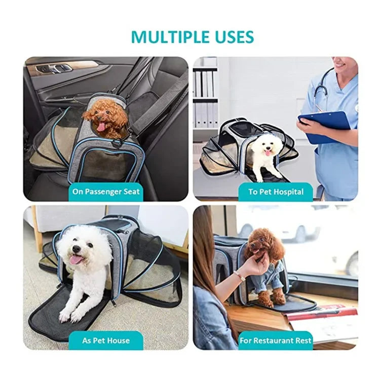 Pet Carrier Backpack Portable Breathable Foldable Light Comfort for Cats Dogs Outdoor Travel Transport Bag for Small Medium Pets