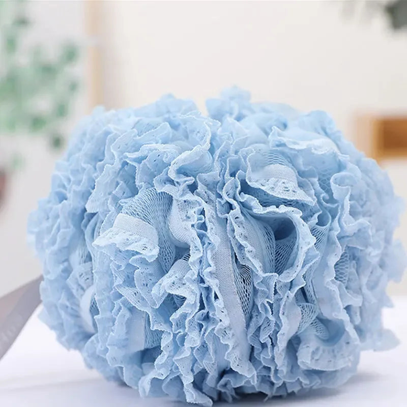 Soft Bath Scrub Bath Ball Body Clean Bath Puff Bathroom Supplies  Flower Scrubbing Bubble Shower Mesh Sponge Back Brush