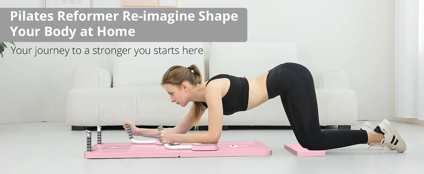 Multifunction Pilates Board Abdominal Board Resistance Bands Exercise Push-Ups Stands Fitness Plate Automatic Workout Exercise