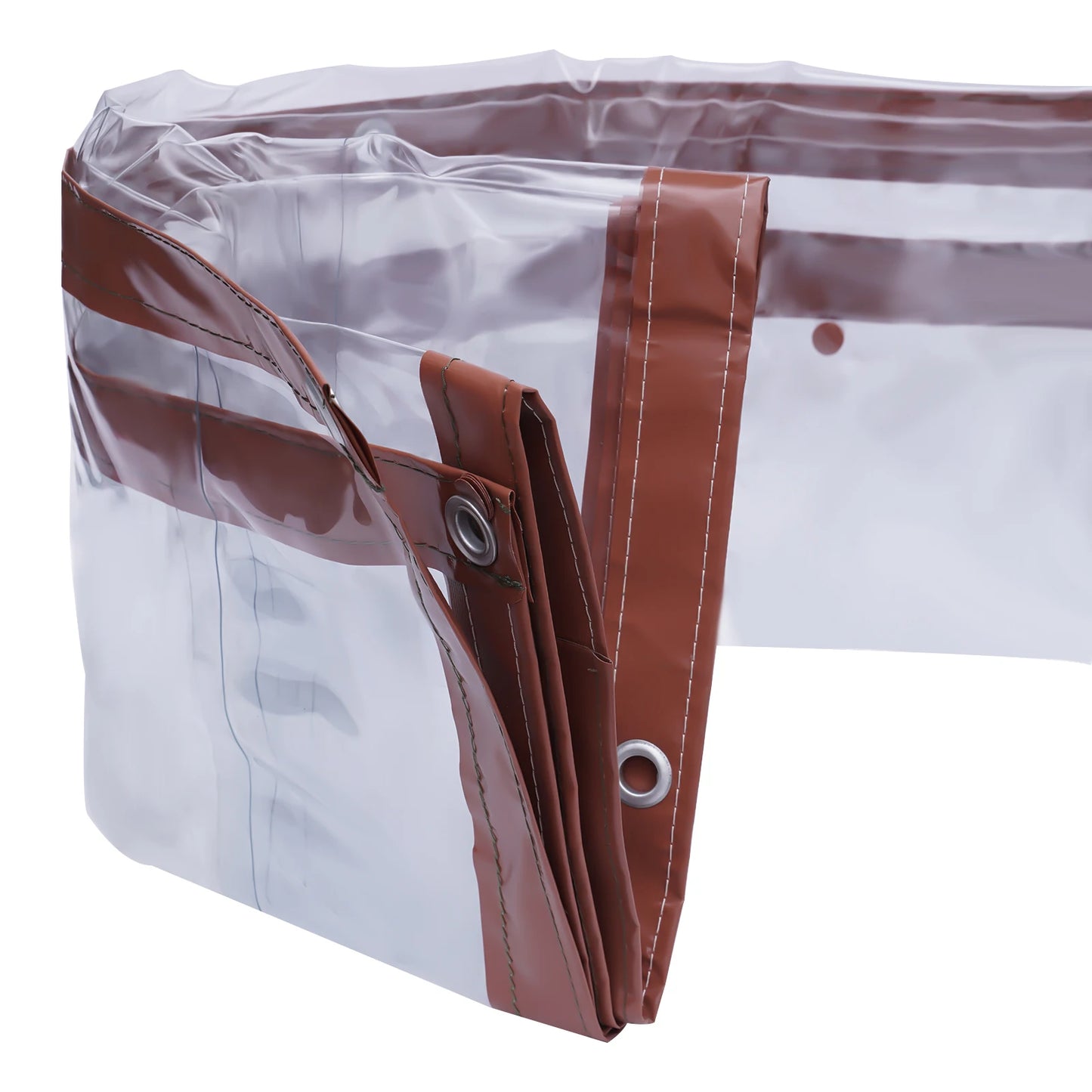 2.5×2.5m PVC Tarpaulin Waterproof Transparent Tarpaulin Weatherproof Durable Canopies Foldable Rain Cover